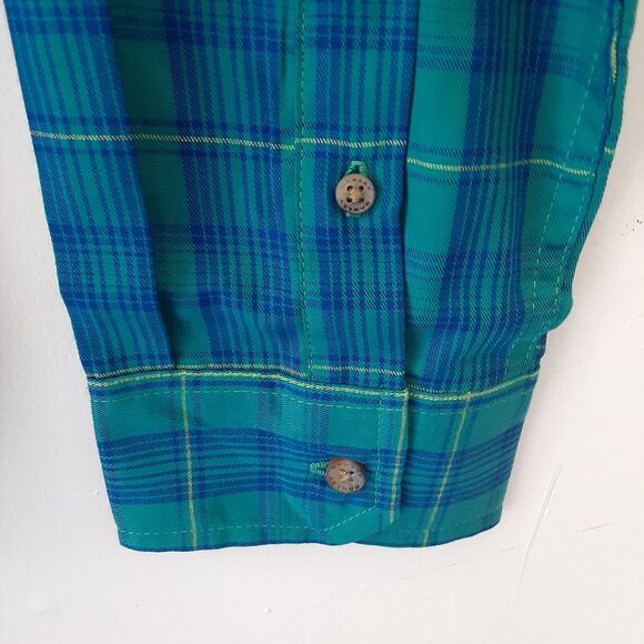 Oakley Adult Mens XL Blue Plaid Long Sleeve Button Up Shirt - Picture 5 of 9